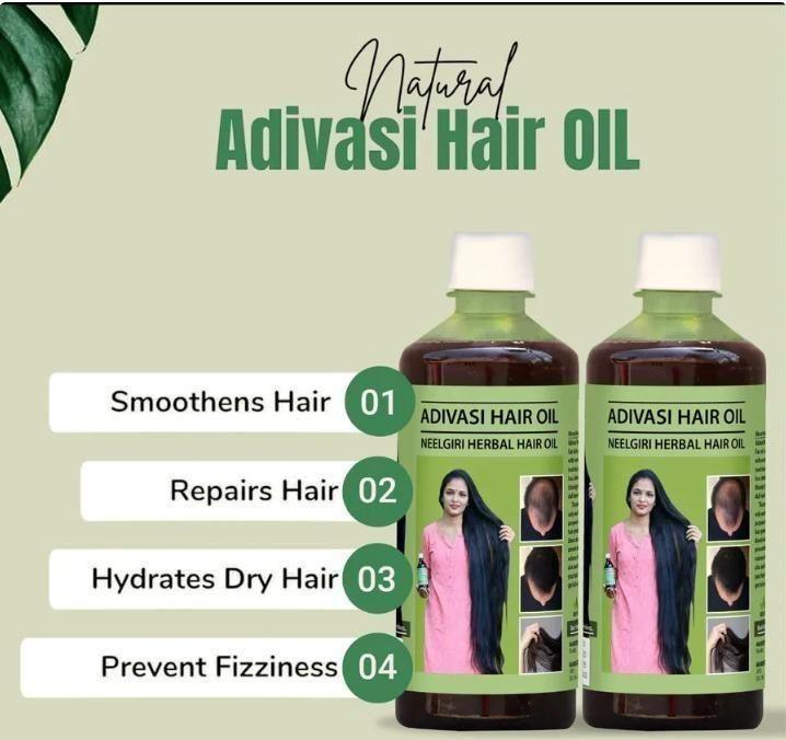 🍃 Original Adivasi Neelgiri Herbal Hair Oil (BUY 1 GET 1 FREE) ⭐⭐⭐⭐⭐4.9/5 Rating