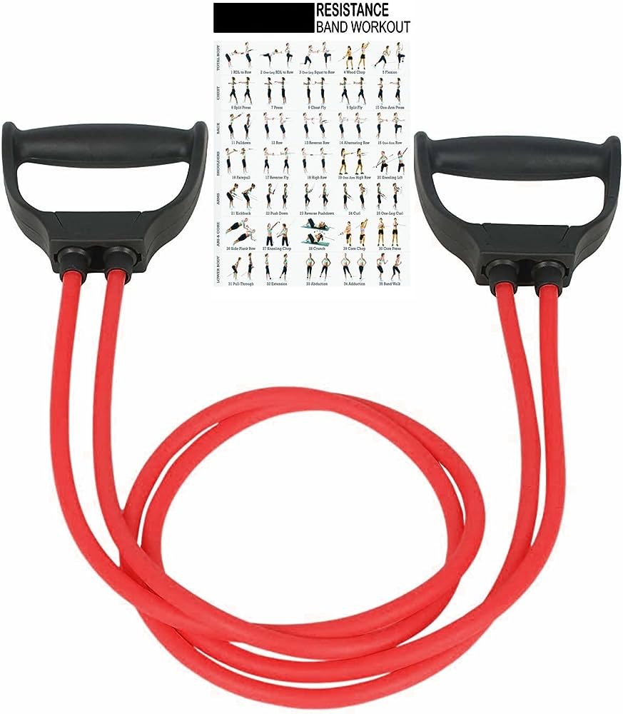 Double Toning Resistance Tube Heavy Quality Exercise Band for Stretching