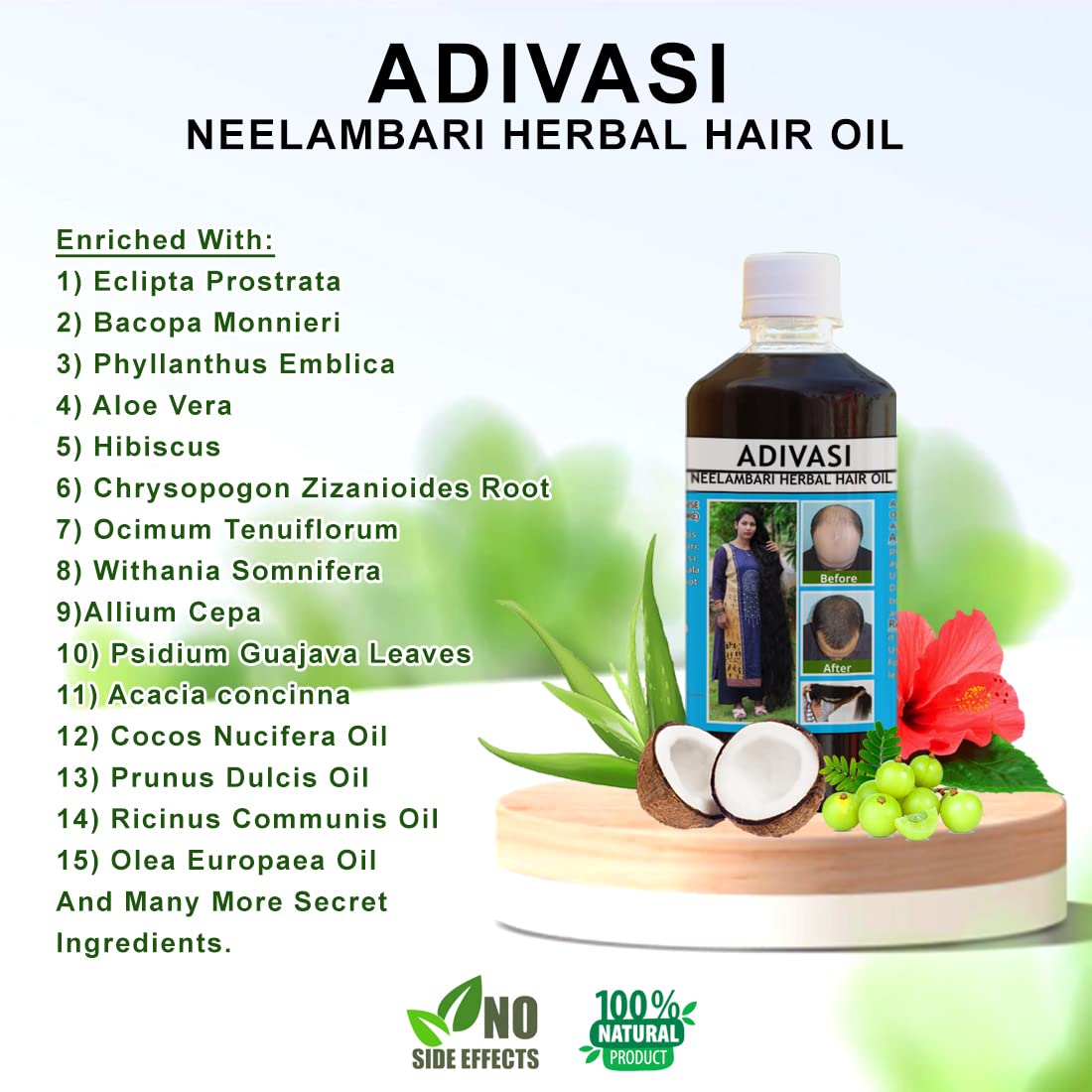 Adivasi Herbal Hair Oil Buy 1 & Get 1 -100-ML