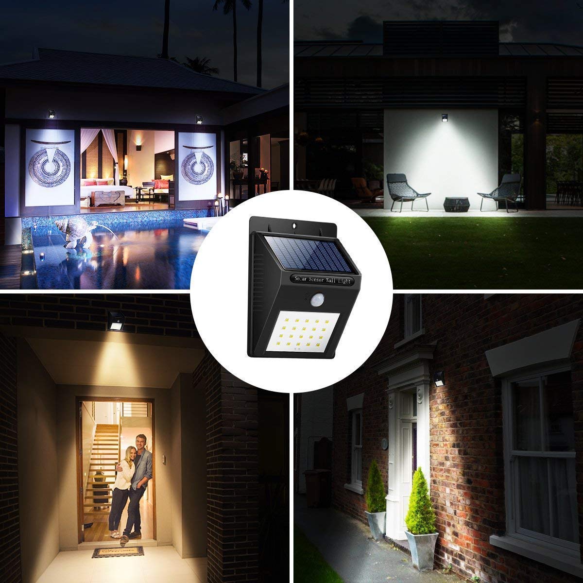 Solar-Powered Motion Sensor LED Light