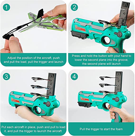 Airplane Launcher Toy with Foam Glider