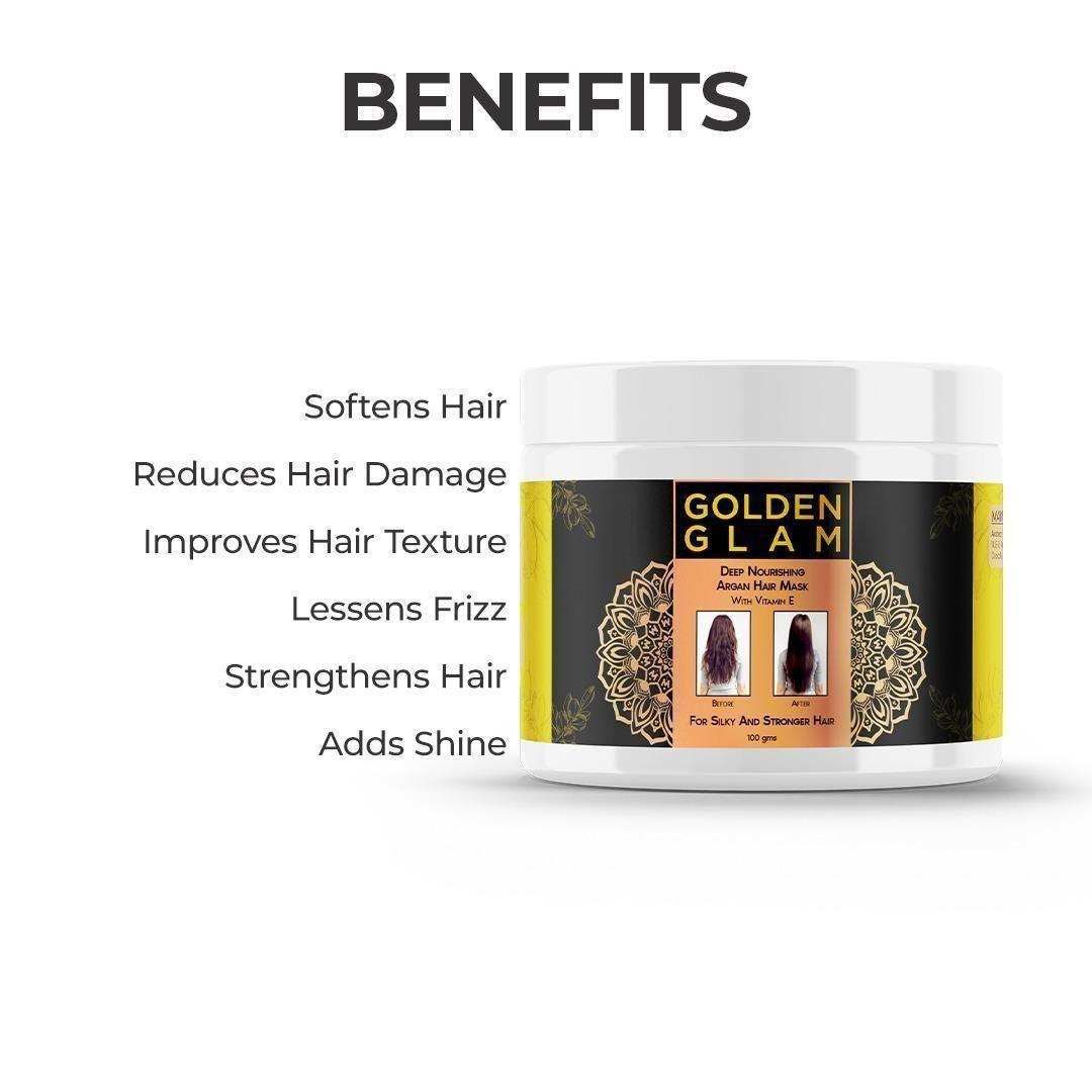 Golden Glam Hair Mask - Buy 1 Get 1 Free