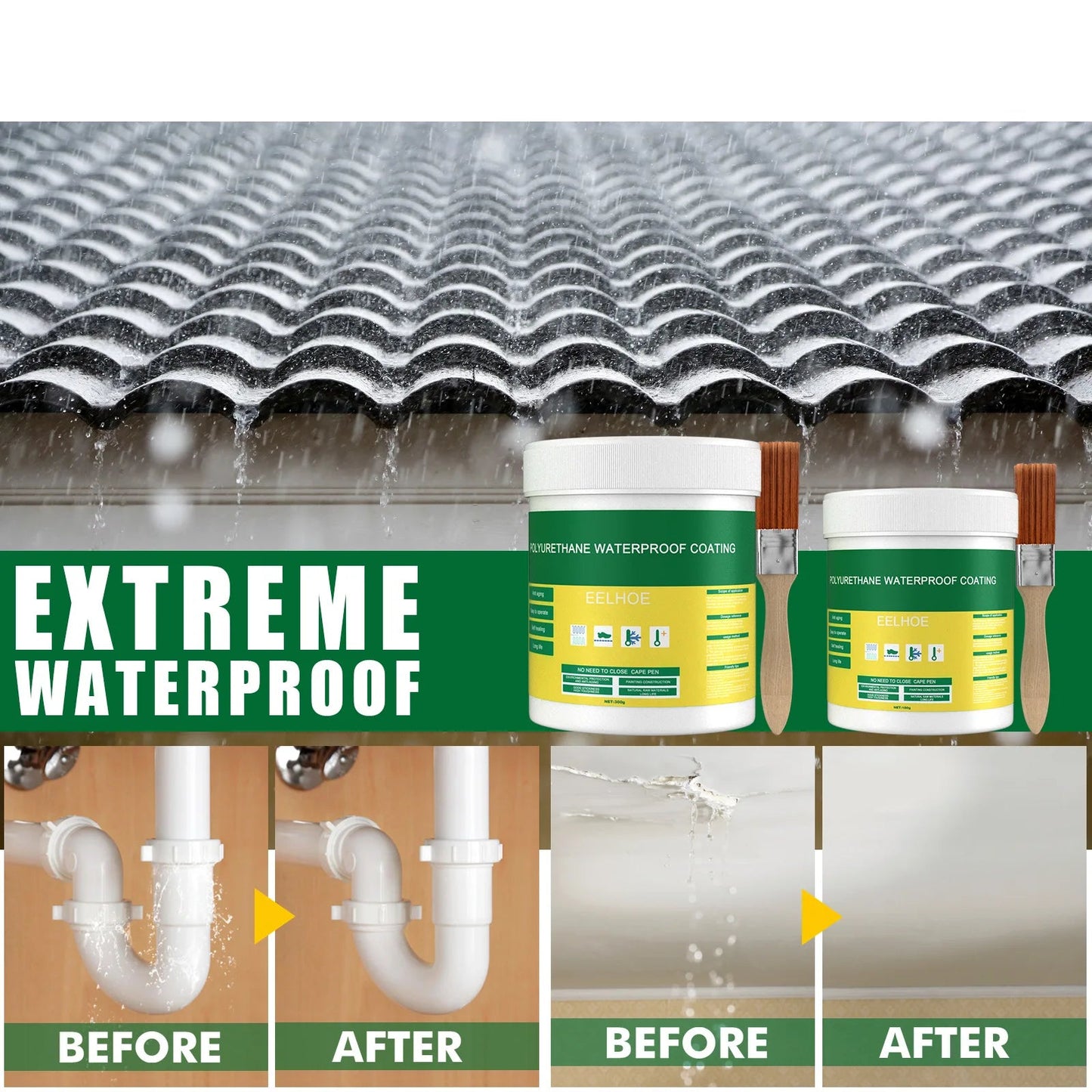 ClearSeal™ Transparent Waterproofing Adhesive with Brush (300 Gm)