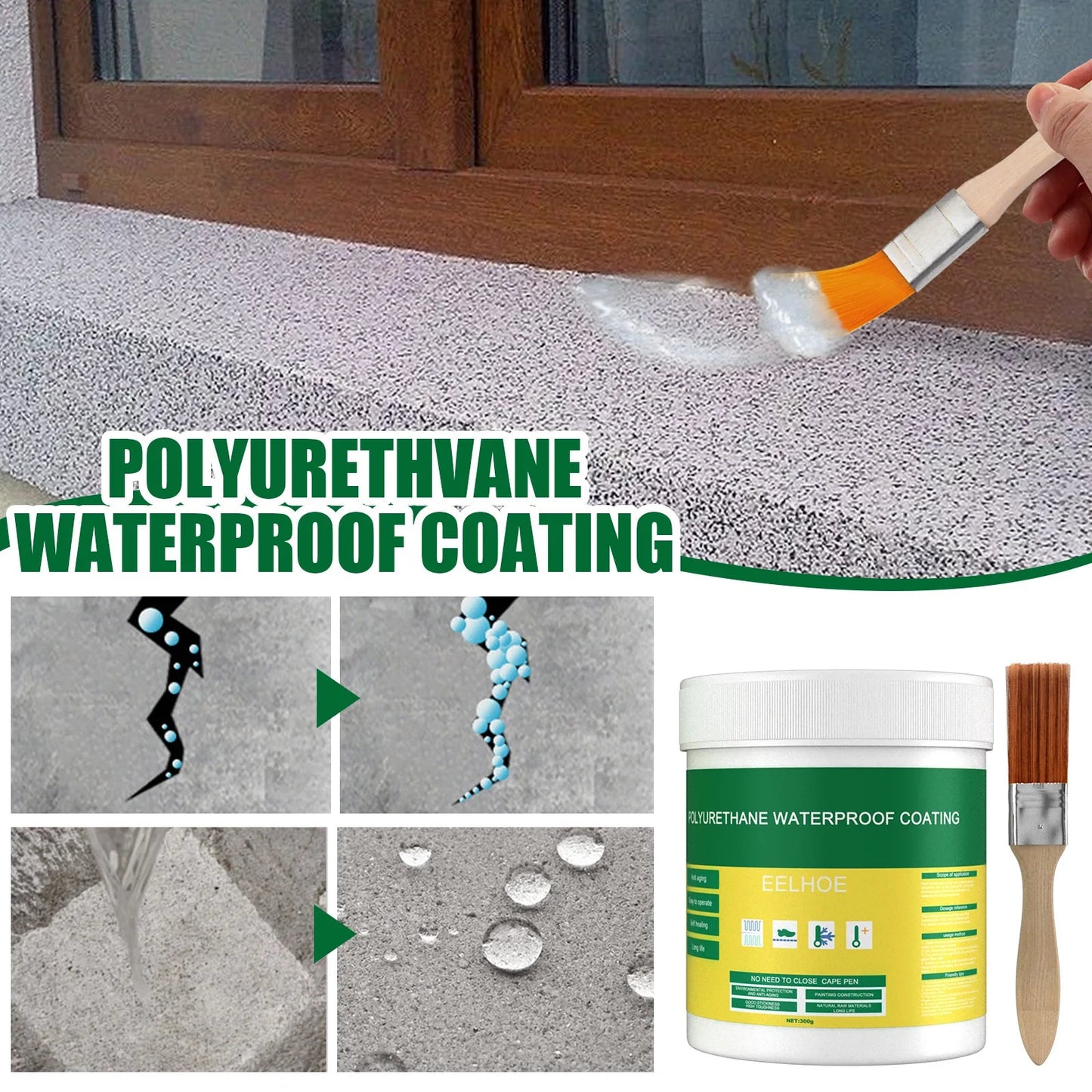 ClearSeal™ Transparent Waterproofing Adhesive with Brush (300 Gm)