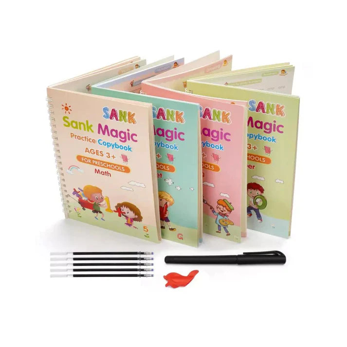 Set Of 4 Magic Handwriting Practice Copybook