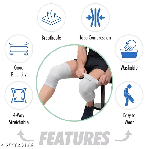 Bamboo Compression Knee Sleeves for Instant Pain Relief – (Pack Of 2)