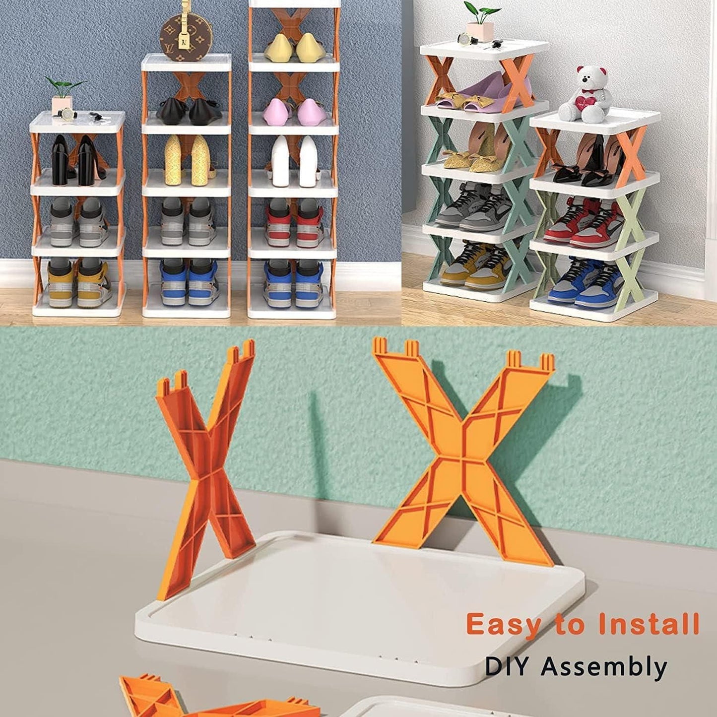 Smart Foldable 6 Layer Shoe Rack Storage Organizer