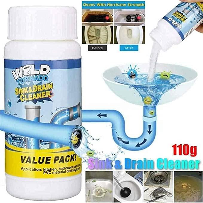 Powerful Drain Blockage Cleaner Sink Cleaner Powder (110G) (Pack of 1) - Buy Pack of 2