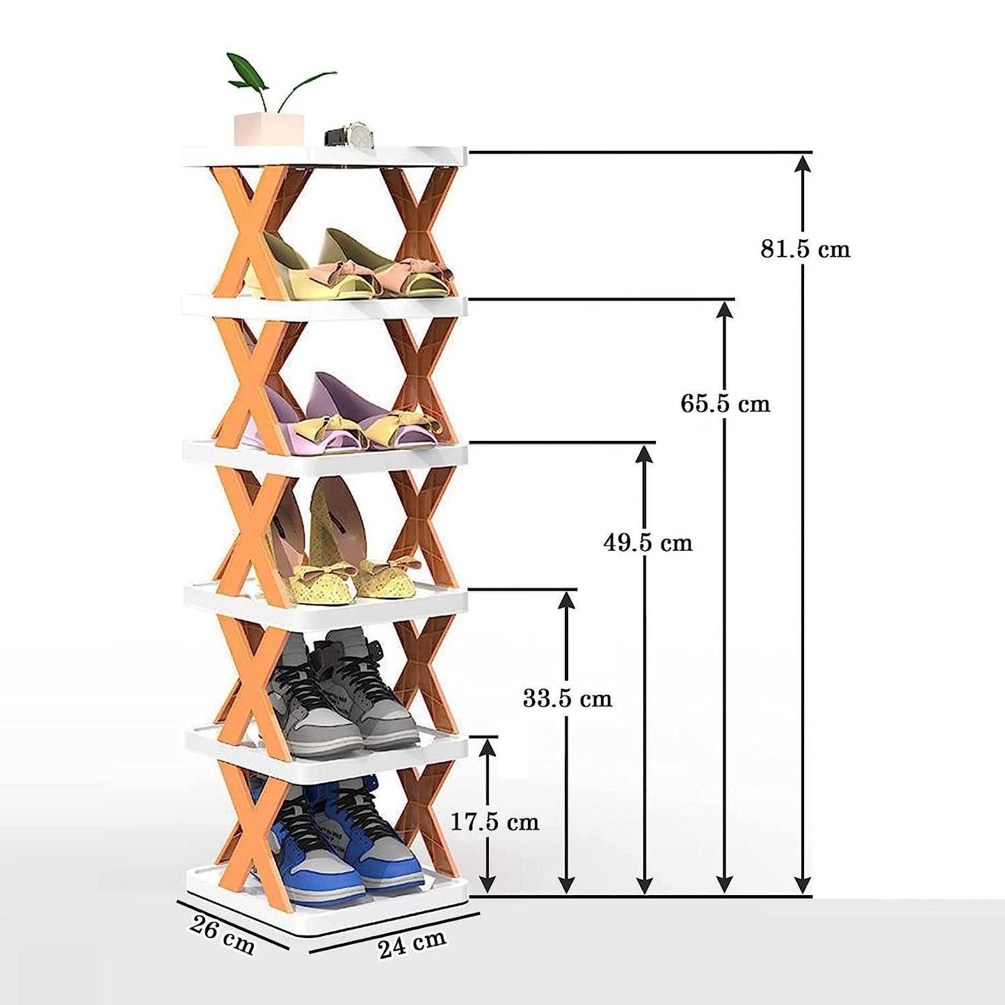 Smart Foldable 6 Layer Shoe Rack Storage Organizer