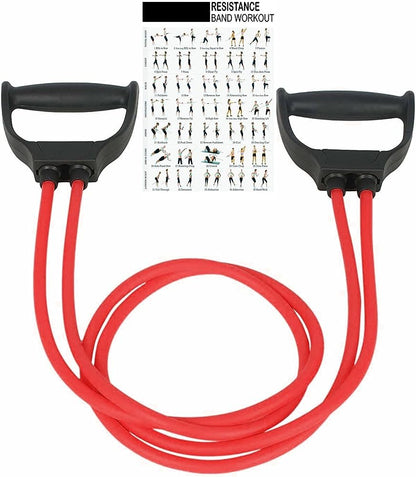 Double Toning Resistance Tube Heavy Quality Exercise Band for Stretching