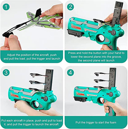 Airplane Launcher Toy with Foam Glider